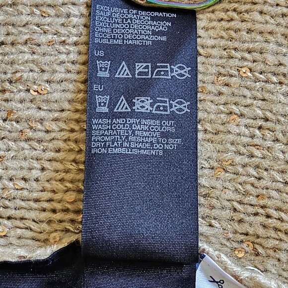 Tommy Hilfiger Sweater Womens XXL Sand Crew Neck LS Cottage Sequins Boho Holiday - Picture 9 of 13